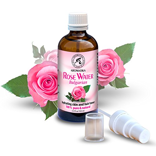 Rosenwasser 100 % reines und naturreines 100ml, natural Rosewater Bulgarisches, Rose Damaszener Hydrolat, best toner Spray für Haut, Haare, Gesicht, Gesichtswasser zu alle hauttypen, gut fur Körperpflege, Beauty, Wellness, Kosmetik, wirkung feuchtigkeitspflege für Tagespflege, ohne Alkohol oder sonstige künstliche Stoffe (100ml) - 2