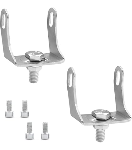 Biqing - 2 Supports Phares Additionnels Moto 33mm - Réglables 360°, Anti-vibration, Pour Tout-terrain, VTT