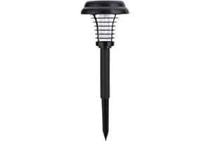 Tueur solaire anti-moustiques, Acogedor ABS + acier inoxydable, lampe solaire d'extérieur pour jardin, insectes, insectes, insectes, tueur avec lumière LED (sans batterie)