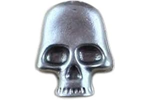 LAZZARO ITALY Tête de mort PIN - Bijou artisanal plaqué Argent - Skull h 1.2 cm