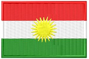MASTERPATCH Flagge Kurdistan Patch Aufnäher Parche Bordado Brodé Patch écusson Toppa ricamata