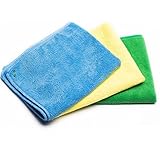 E LV Premium Quality Multipurpose Microfiber Cleaning Cloth ( Pack of 3, 12 x 12 Inches ) - Ultra Soft High Absorbent Lint and Streak-Free, For Household Cleaning, Kitchen, Car, Bike, Windows and More -YELLOW/GREEN/BLUE RS.349 (61.00% Off) - Amazon