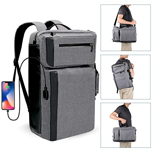 Preisvergleich Produktbild Laptop Rucksack Business Backpack Anti-Diebstahl Wasserdicht Rucksack Multifunktionale Tasche mit USB Charging Port für 15 Zoll Notebook Herren Damen Reise Camping Wandern Ausflug Outdoor (Grau)