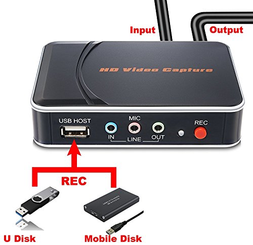 Game Capture HD Videoaufnahme 1080P HDMI YPbPr Rekorder für Xbox 360 One PS3 PS4 – läuft HD Spiel - 6