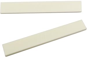 IKN 2pcs Selle Classique Guitare Os Blanc Blanc Uncarved, 80 * 11 * 3mm