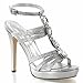 Produktbild Fabulicious Lumina-22 sexy Burlesque High Heels Plateau Strass Sandaletten Silber 35-41