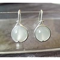 Ohrringe Noble - Edelstein Mondstein- versilbert