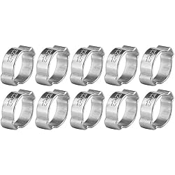 10 Pcs Colliers de Serrage Tuyau Serrage Ajustable Ajustable en Acier Inoxydable (13-15Mm)
