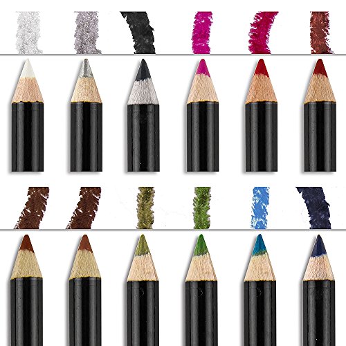 Lipliner,VALUE MAKERS 12 Farben Lipliner set Glitter Lidstrich Hilfe für Eyeliner - 3