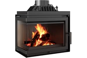 KRATKI Inserto camino SIMPLE, vetratura laterale, porta con battuta a sinistra o a destra, dimensioni in cm: H70,1 x L60 x P36 cm, potenza termica nominale 8 kW, classe di efficienza energetica A
