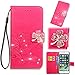 Produktbild Coque HTC U Play, CaseforYou Shockproof étui Portefeuille Housse Cuir PU Wallet Case Prime En relief Cover Coque Ultra fin Anti-rayures Housse pour HTC U Play (Rose vif)