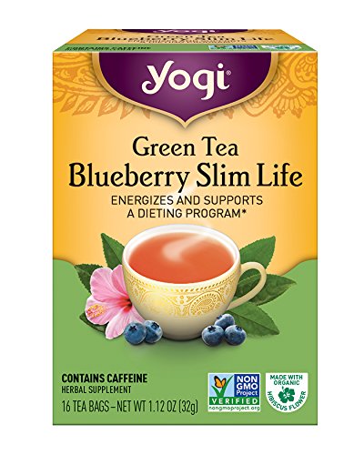Yogi Blueberry Slim Life Green Tea 16 Tea Bags (Pack Of 6)