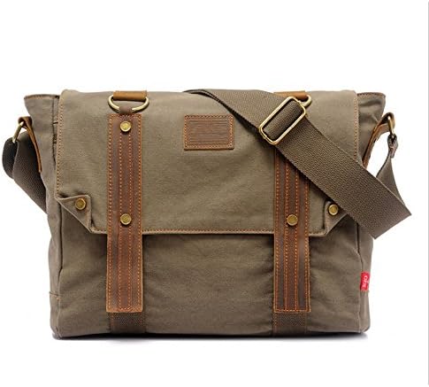 Otomoll The Men'S Shoulder Bag New Canvas Bag Satchel Messenger Bag,Military Green