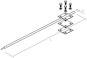 ELEKTRO SOFTMARKT Tiefenerder Erder Erdung Staberder 1,5 m Ø16 feuerverzinkt Set