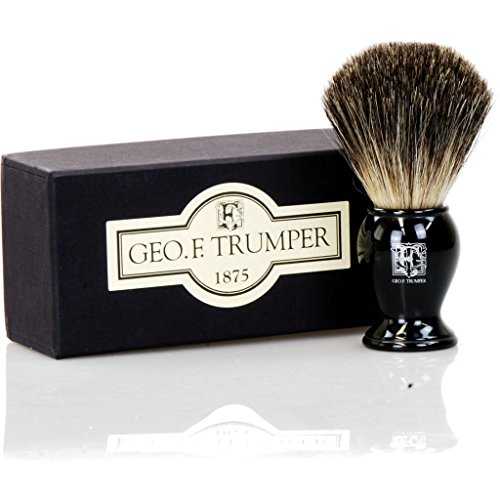 Geo F Trumper Black Pure Badger Bristle Shaving Brush
