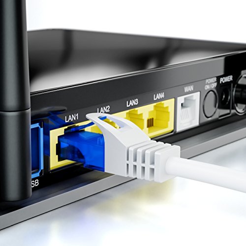 [SET 5 Stück] deleyCON 0,5m CAT6 Netzwerkkabel / U-UTP RJ45 / CAT-6 Lan Kabel Patchkabel Kupfer / Switch Router Modem Repeater Patchpanel – Weiß - 4