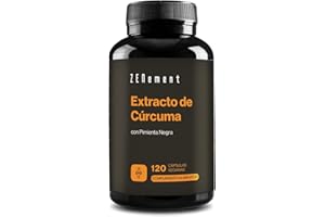 Extracto de Cúrcuma con Pimienta Negra - 95% Curcuminoides - Origen Natural y Vegano - 4 Meses Suministro - 120 Cápsulas Veganas - Zenement