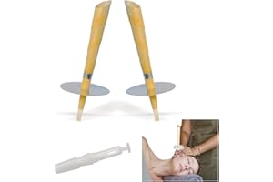 Setablu - Coni di Cera per Orecchie | Naturali con Cera d'Api e Cotone | Rimozione Cerume | Relax Corpo e Mente | Disco Protettivo e Stop Drop | 2 Pezzi
