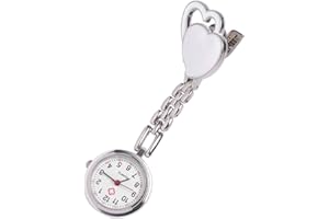 ULTECHNOVO Orologio da donna distintivo, orologio da infermiera, orologio da taschino, orologio da infermiera, orologio FOB, orologio da polso con catena per movimento medico al quarzo uomo