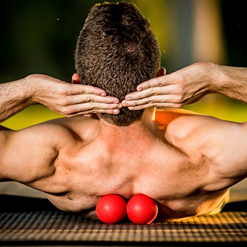 Premium Faszien-Massage-Ball Set – Lacrosse-Massage & Double Peanut Duoball – FlexFixx Akupressur & Mobility Training bei Rückenschmerzen – inkl. Tasche - 4