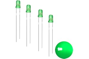 KA WAH CORE 120 Stück 3mm LED Leuchtdioden, 2 Pin LED Dioden, Extra Hell 3 mm LED Sortiments kits, Diffus Dioden Set für Wissenschafts projekte, Heimwerkerprojekte (Grün 120 Stück)