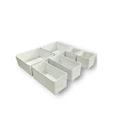 Balkan Room 6'lı Beyaz &Ccedil;ekmece İ&ccedil;i D&uuml;zenleyici Organizer Set - &Ccedil;ok Ama&ccedil;lı Dolap İ&ccedil;i Kutu Seti
