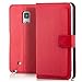Produktbild Saxonia Tasche Samsung Galaxy Note Edge Hülle Flip Case Schutzhülle Handytasche mit Kartenfach Rot