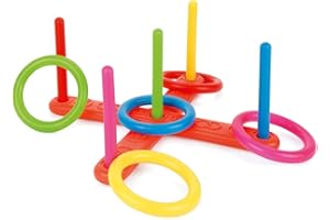 Toyrific Quoits Set, Plastic Ring Toss Game for Kids, Outdoor Use
