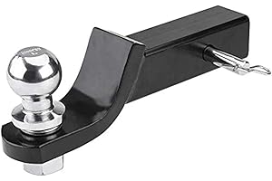 AYNEFY Ball Trailer Hitch 2 Inch Heavy Duty Tow Receiver Mount Tongue for Caravans Trucks Up to 6000lbs Coupler Head Cast Steel Connector