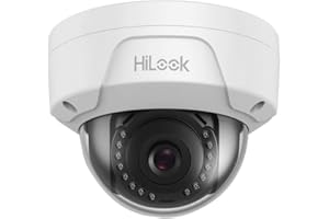 HiLook by Hikvision IPC-D150H-M 5MP Vandal Proof Dome PoE Network Camera with 30m Night Vision IP67 Waterproof IK10 Power over Ethernet -White (2.8mm)