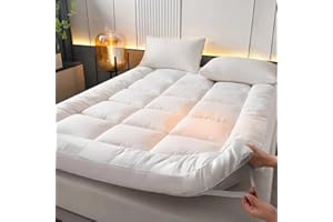 SEVENTHSTITCH Mattress Topper Single Bed - Extra Thick 4 Inches / 10cm Bounce Back with Elasticated Corner Straps Ultra Soft and Breathable, Hypoallergenic Comfy Bed Mattress Toppers (Single)