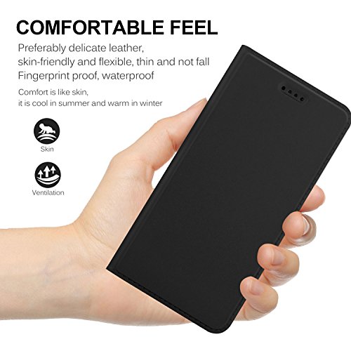 Huawei Nova 2 HÃ¼lle KuGi Huawei Nova 2 Flip Bookstyle Kompletter Schutz Mit Magnetverschluss und Standfunktion Tasche Etui Cover Case SchutzhÃ¼lle fÃ¼r Huawei Nova 2 Smartphone (Schwarz)