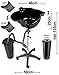 All-In-One Elite Mobile Hairdressers Portable Salon Tilting Black Backwash Basin Bowl Stand with Caster Wheels, 2 x Drainage Tanks (including Spare) and 2 x Large Gripper Gel Neck Rests (including Spare) - Hair Barber Salon Clinic Surgery Training