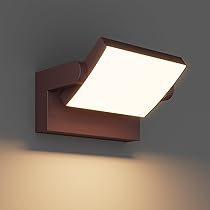 Klighten 24 W led-wandlamp voor binnen en buiten, IP54 waterdicht, moderne aluminium buitenlamp voor terras, ingang, tuin, 1500 lumen, zwart, warm wit, 3000 K