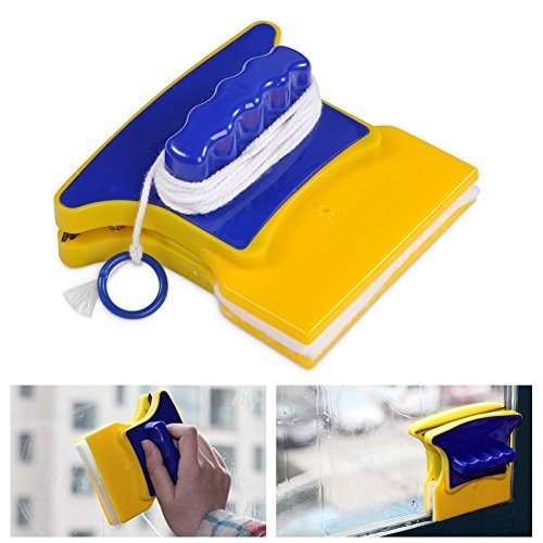 Limpiador de ventana magnético cuadrado para limpieza de cristales doble cara con 2 limpiadores Extra de algodón kit de lavado Equipement limpiador artículo para vidrio de una sola capa en 3-6 mm