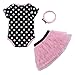 Baby Girls Infant Cotton Short Sleeve Rompers +Tutu Skirt+Headband 3pcs Set