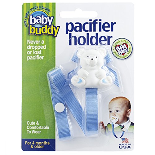 Baby Buddy Bear Pacifier Holder, BLUE