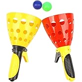 FunBlast Click and Catch Twin Ball Game Indoor Outdoor Toy Set, Pop & Catch Ball Play Fun Boys & Girls (Color May Vary)