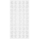 Silikon Yapışkanlı S&uuml;nger, &Ccedil;ekmece ve Dolap Kapağı Ses Stoperi, Beyaz, 9mm x 1.6mm, 50'li Set