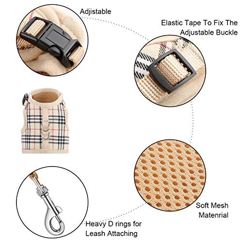 Unihubys-Harnais-pour-Chat-avec-Laisse-Harnais-en-Maille-Filet-Souple-rglable-pour-Chat-Domestique-Marche