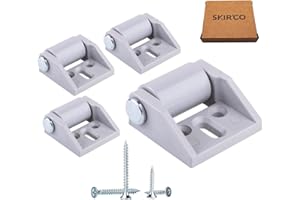 SKIR'CO Confezione da 4 ruote piccole da 15 mm per mobili, ruote in gomma, non girevoli, ruote fisse, direzione unidirezionale, viti incluse (4)