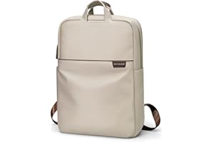 GOLF SUPAGS Mochila Portatil Mujer 15.6 Pulgadas, Mochila Mujer Antirrobo con Compartimento para Ordenador para Mochila Escolar Cabina Avion Viaje Trabajo, Albaricoque