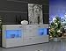 Produktbild Dreams4Home Kommode 'Mailand' Fronten weiß Hochglanz Sideboard Anrichte Highboard 192,40 x 91,40 x 52,05 cm , Beleuchtung:ohne Beleuchtung