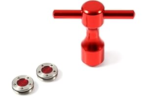 ANTILOG Outil clé de poids putter, 2pcs 25-40g rouge Golf poids de putter + clé de clé de golf pour putters(30G)