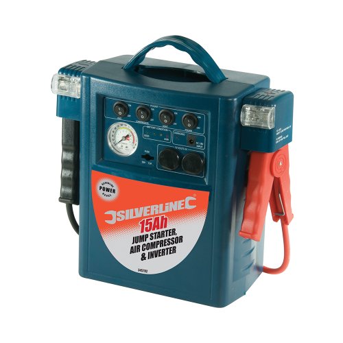 Silverline 345782 Silverstorm Jump Starter Air Compressor and Inverter