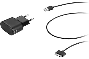 AIINO ITALIAN IDEAS Aiino Wall Charger zasilacz USB ładowarka gniazdko 1A z Apple Dock 30 różowy kabel 1,6 m - czarny