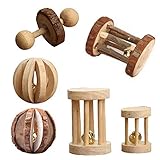 GROSSES GESCHENK FÜR KLEINE PET: Natürliche Kiefernzapfen, Rattan Ball, sepak takraw, Graskugel für Zwerg / syrischer Hamster, Eichhörnchen, Frettchen, Kaninchen, Ratten, Meerschweinchen, Chinchilla, Papagei, Hase und andere kleine Tier Molaren Aktivitäten.