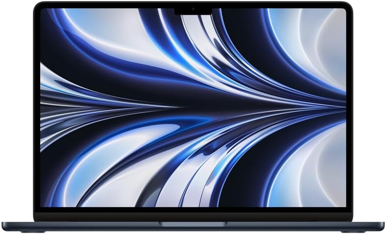 Apple 2024 MacBook Air Ordenador Portátil con Chip M2: Pantalla Liquid Retina de 13,6 Pulgadas, 16GB de RAM, 256 GB de Almacenamiento SSD, Teclado retroiluminado, Color Medianoche