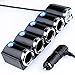 Produktbild Global Technology KFZ 12V/24V Auto Verteiler 6 Fach - 4X Zigarettenanzünder Adapter mit 2X USB Ladegerät 120W für Handy Smartphone GPS Navigation - Ladesteckdosen LED EINWEG