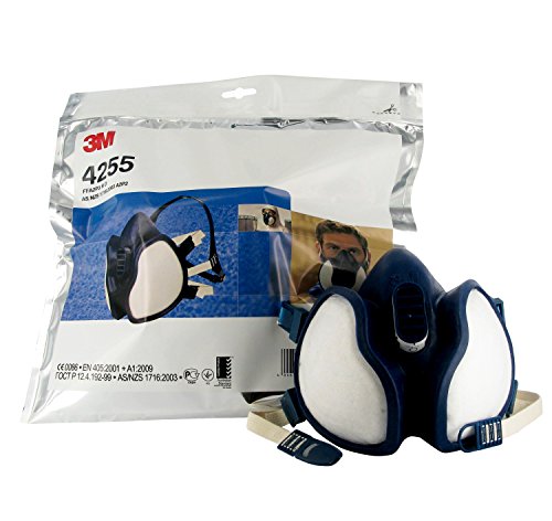 3M 4251C Halbmaske für Farbspritz- und Maschinenschleifarbeiten, gebrauchsfertig, geringer Atemwiderstand, besonders leicht - 4